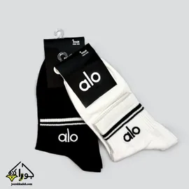 جوراب نیم ساق گلدوزی مردانه طرح alo