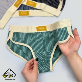 شورت اسلیپ فانتزی مدل اسکاتی طرح راه راه برند لاکچری