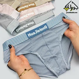 شورت اسلیپ مردانه طرح راه راه ریز برند لاکچری