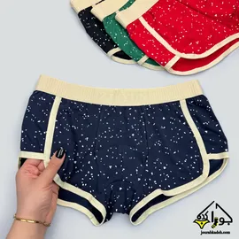 شورت نیمپا مردانه مدل اسکاتی طرح ستاره برند لاکچری