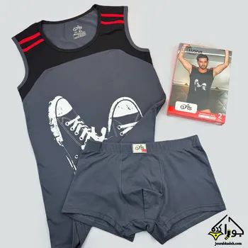 ست تاپ حلقه ای و شورت نیمپا آتیس کد 602109