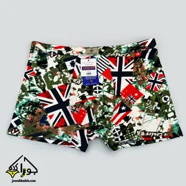 شورت نیمپا گیاهی مردانه طرح پرچم انگلیس UK برند MD
