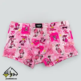 شورت نیمپا کولسی اورجینال طرح پلنگ صورتی