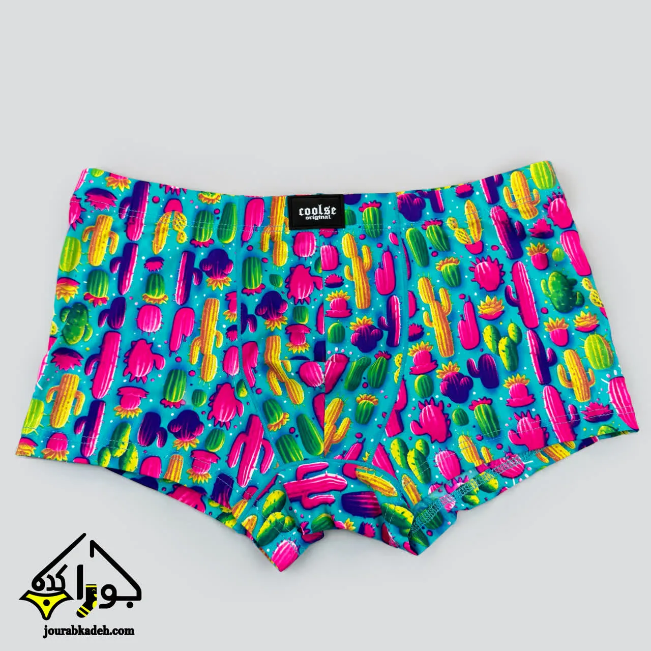 شورت نیمپا طرح کاکتوس رنگی کولسی اورجینال
