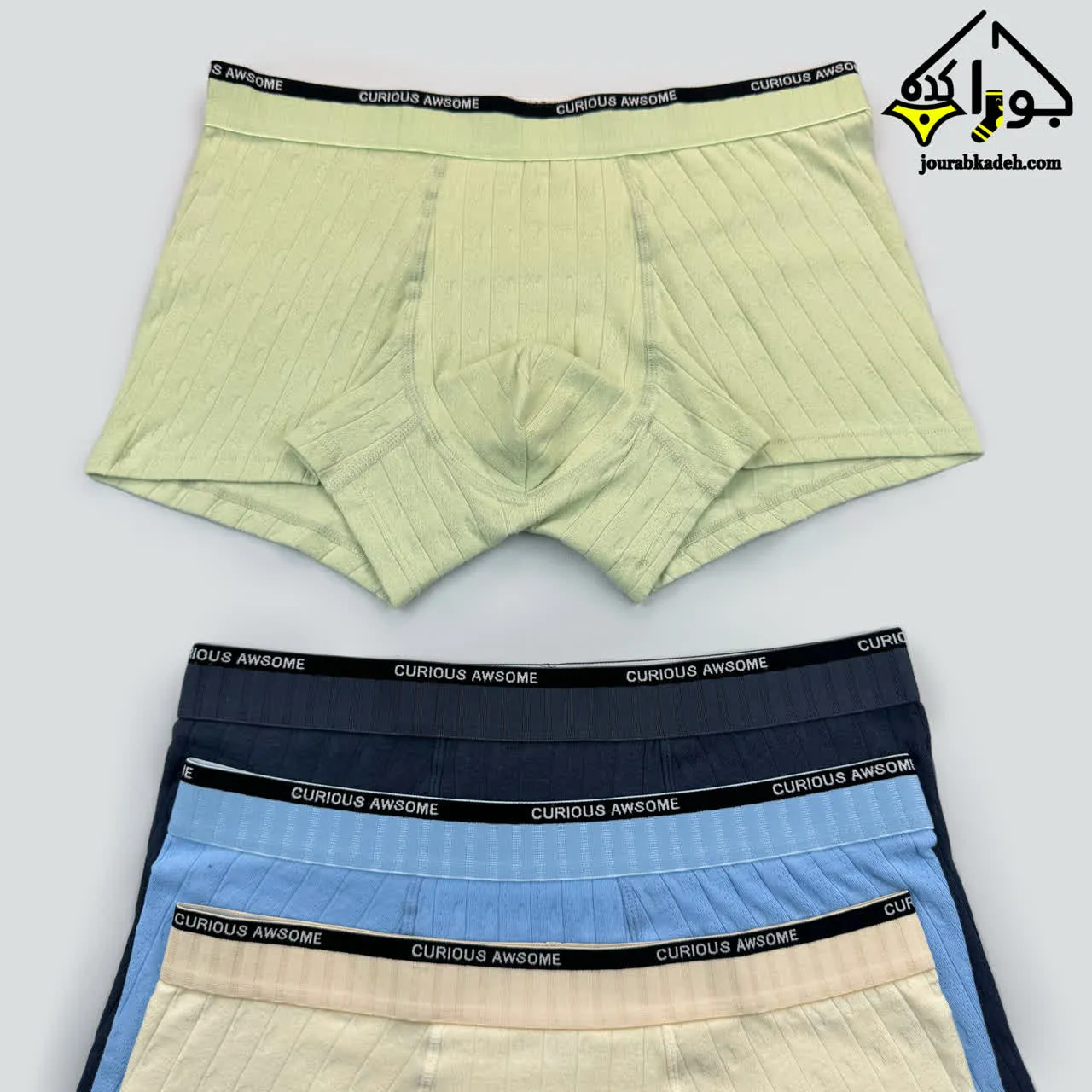 شورت نیمپا کبریتی پهن طرح کش دوبل برند لاکچری