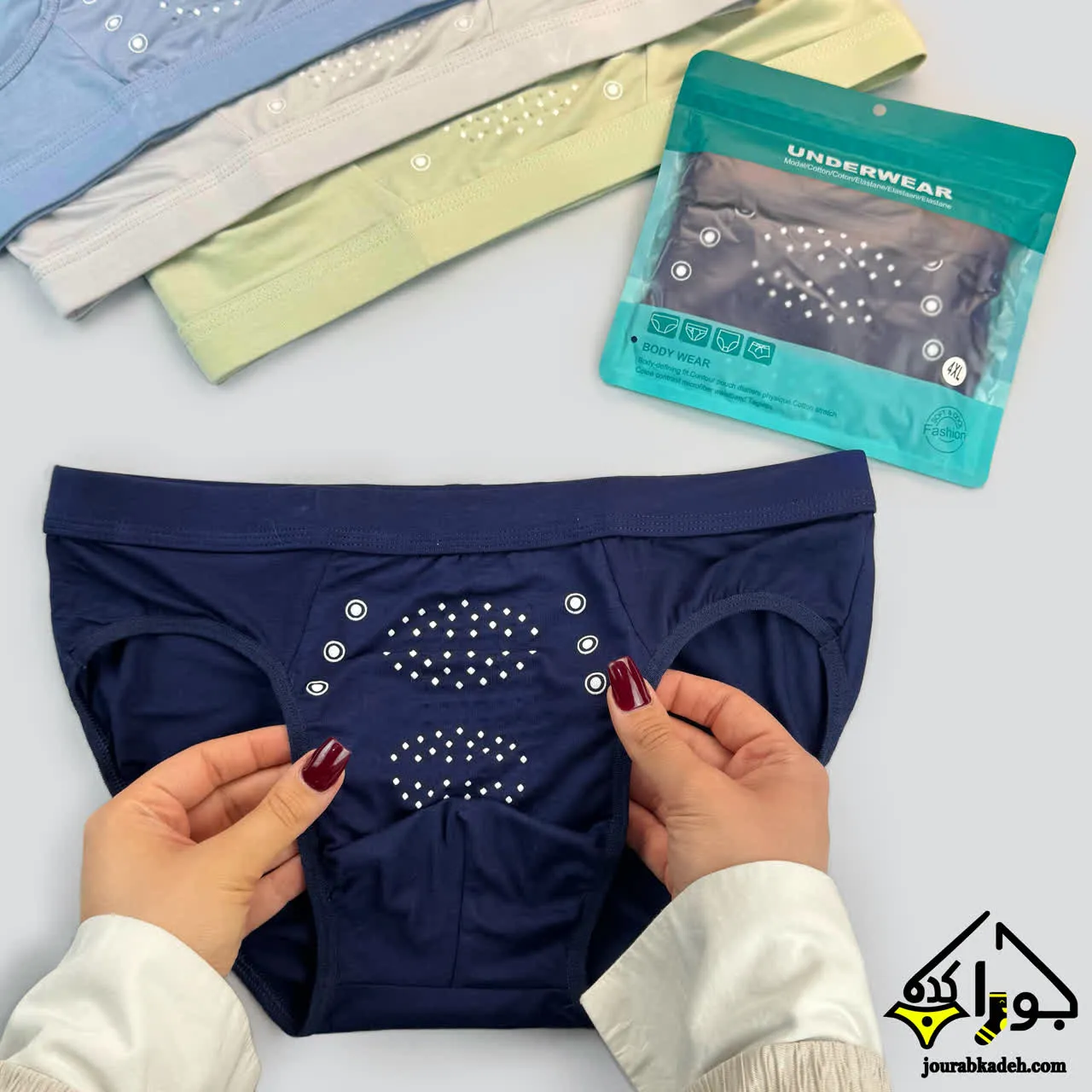 شورت اسلیپ ماساژور طرح دایره برند لاکچری