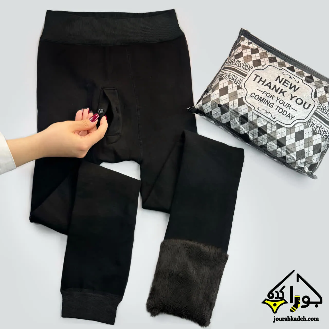 لگ مردانه دکمه دار جلو بازشو خزدار 1000 DEN