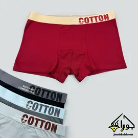 شورت نیمپا کش طرحدار بدون درز طرح COTTON لاکچری