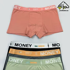 شورت نیمپا کش طرحدار طرح MONEY برند لاکچری