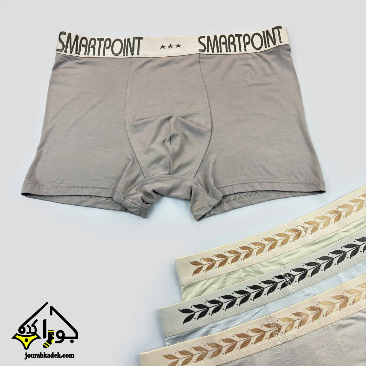 شورت نیمپا کش طرحدار طرح گندم برند لاکچری