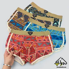 شورت طبی اسکاتی مردانه طرح سنتی سرخپوستی