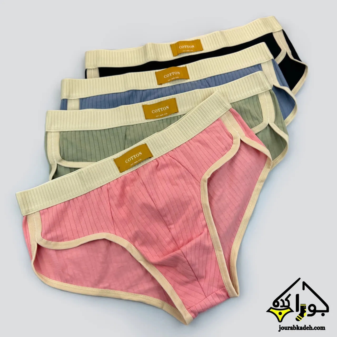 شورت اسلیپ کبریتی اسکاتی طرح COTTON برند کاتن