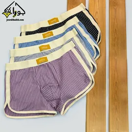 شورت نیمپا اسکاتی راه راه برند کاتن