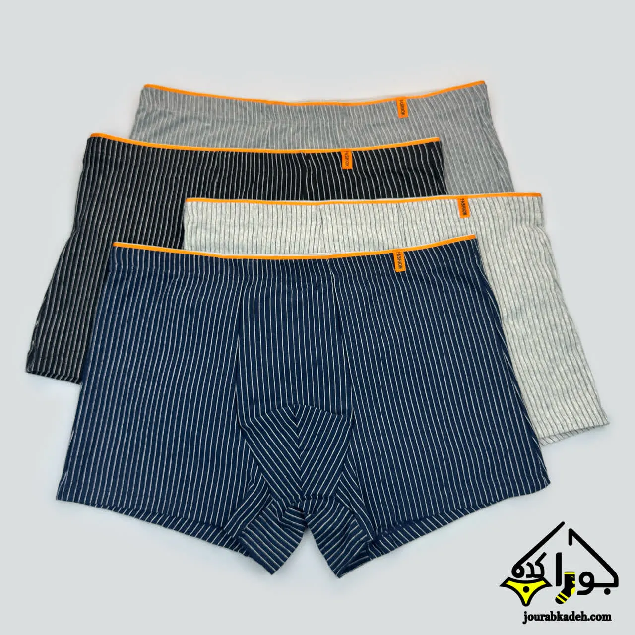 شورت نیمپا دیپلمات کش دوبل طرح FASHION لاکچری