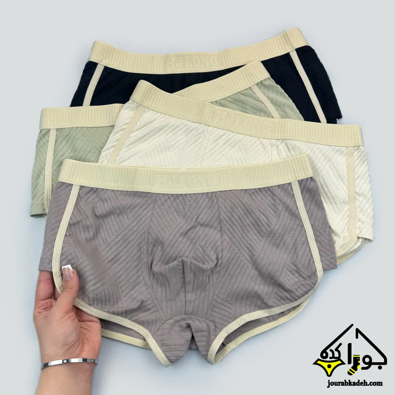 شورت نیمپا اسکاتی کبریتی کج راه برند کاتن