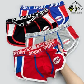 شورت نیمپا اسکاتی تکه دوزی Sport برند کاتن
