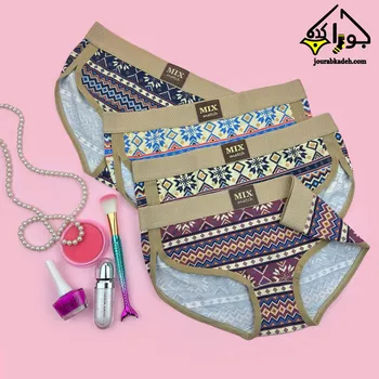 شورت زنانه اسلیپ اسکاتی سنتی طرح MIX match کاتن