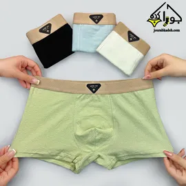 شورت نیمپا پنبه ای حصیری برند لاکچری