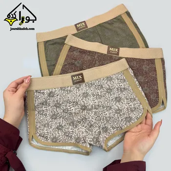 شورت نیمپا اسکاتی سنتی بته جقه برند کاتن