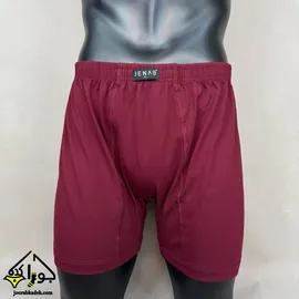 شورت پادار CLASSIC FIT پنبه سوپر مردانه جناب رنگ زرشکی