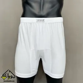 شورت پادار CLASSIC FIT سفید پنبه سوپر مردانه جناب