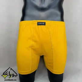 شورت پادار CLASSIC FIT پنبه سوپر مردانه جناب رنگ خردلی