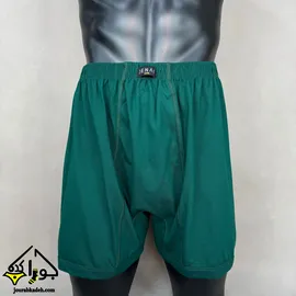 شورت پادار CLASSIC FIT پنبه سوپر مردانه جناب رنگ یشمی