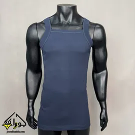 رکابی یقه خشتی SPORT FIT پنبه سوپر برند جناب رنگ دودی