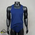 ست رکابی و شورت اسلیپ مردانه CLASSIC FIT پنبه سوپر جناب رنگ سرمه ای