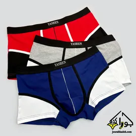 شورت نیمپا کتان طرح تکه دوزی بغل یاشن کد 2049