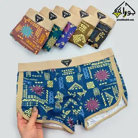 شورت نیمپا اسکاتی طرح مردان خورشید برند کاتن