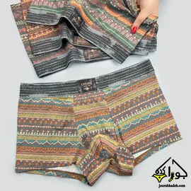 شورت نیمپا مردانه سنتی طرح گلیم برند لاکچری