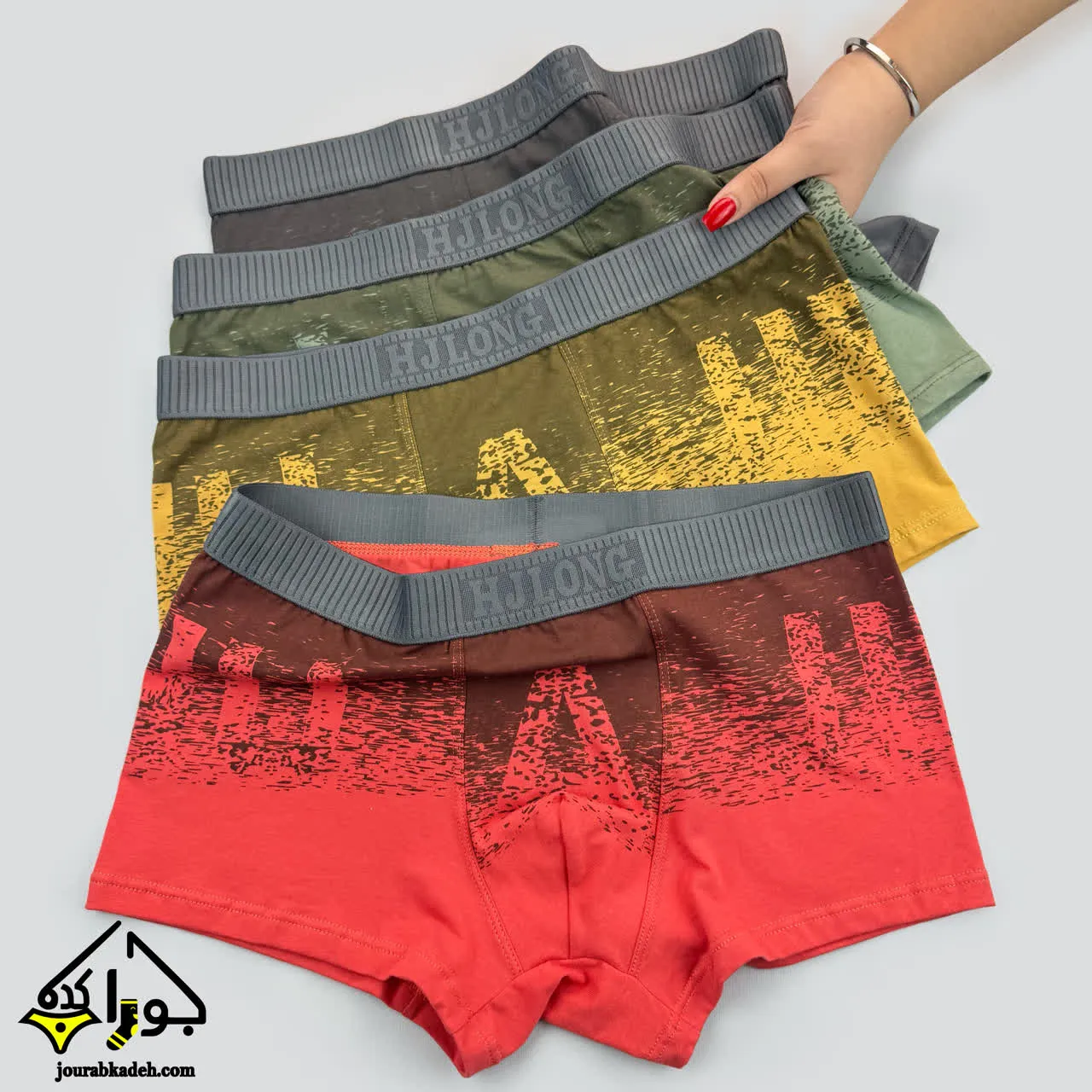 شورت نیمپا مردانه طرحدار دورنگ برند لاکچری