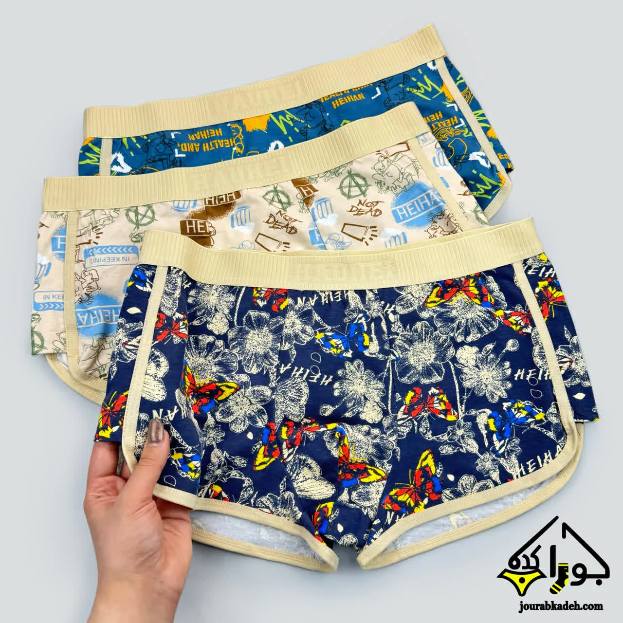 شورت نیمپا مردانه مدل اسکاتی طرح انیمیشن برند کاتن