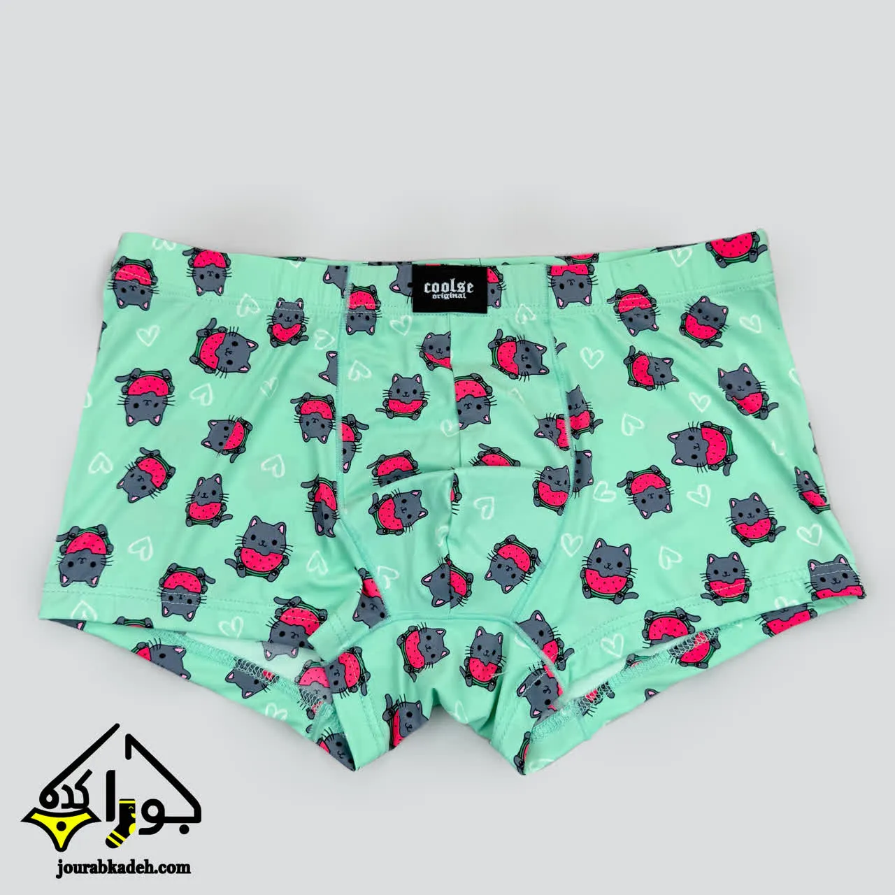 شورت نیمپا مردانه کولسی اورجینال طرح گربه