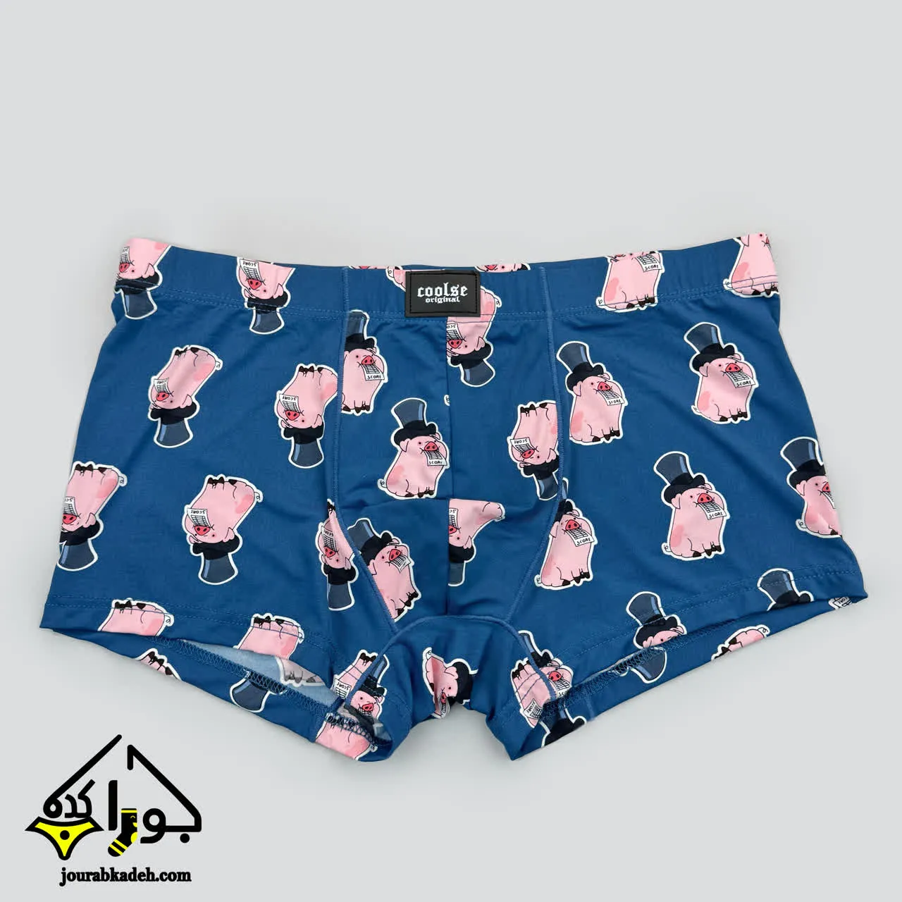 شورت نیمپا مردانه کولسی اورجینال طرح خوک شعبده باز
