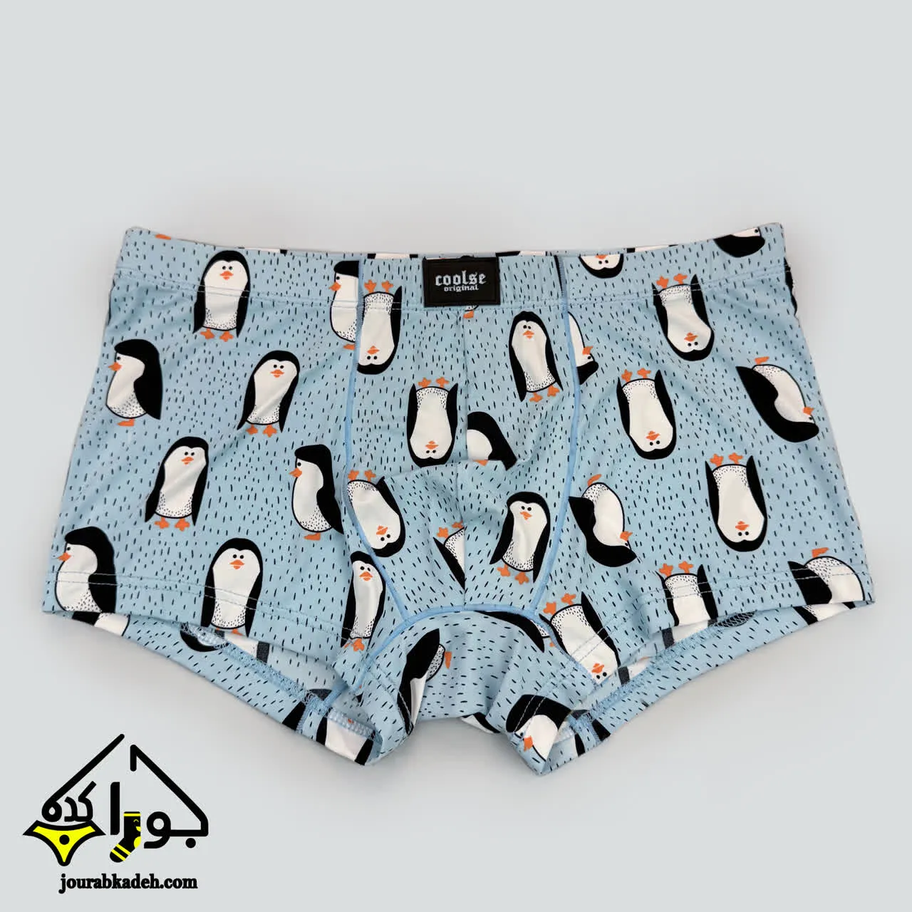 شورت نیمپا مردانه کولسی اورجینال طرح پنگوئن