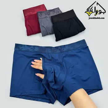 شورت نیم پا جلو باز فانتزی بدون درز طرح ستاره برند لاکچری