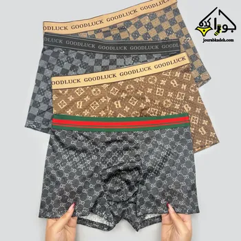 شورت نیمپا مردانه فانتزی سوزنی برند لاکچری