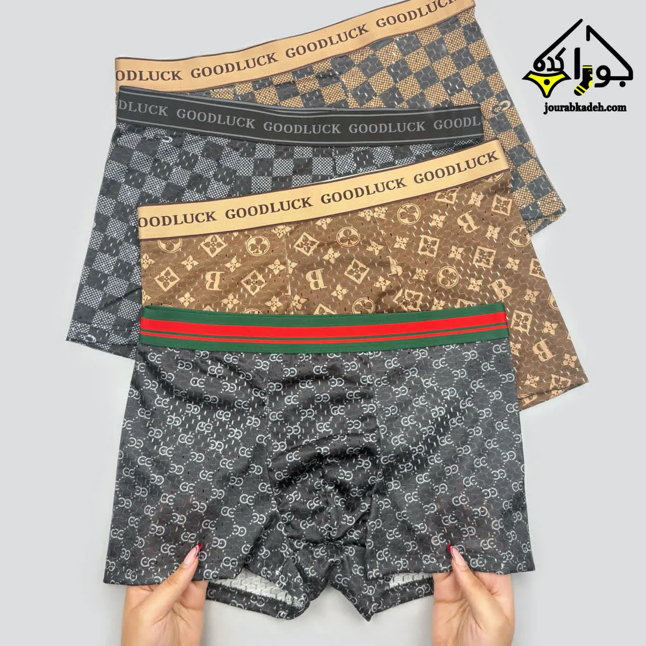 شورت نیمپا مردانه فانتزی سوزنی برند لاکچری