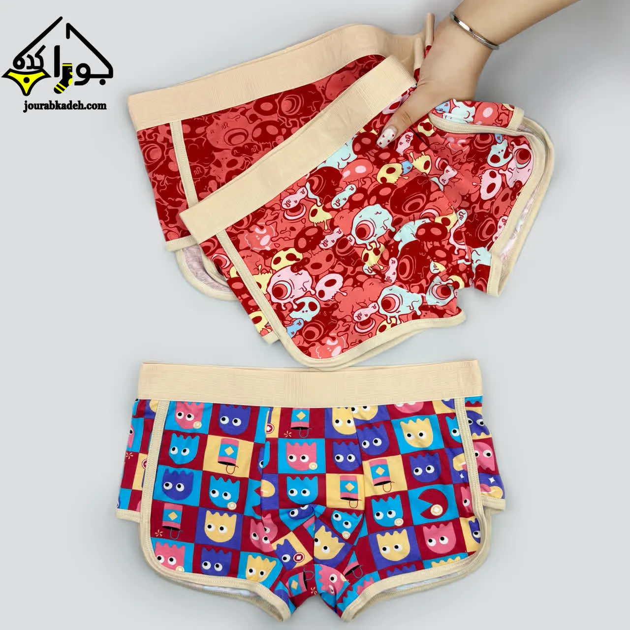 شورت نیمپا اسکاتی مردانه طرح ارواح برند YASHEN