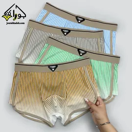 شورت نیمپا اسکاتی مردانه طرح خطی برند یاشین