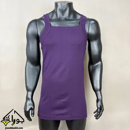 رکابی یقه خشتی SPORT FIT پنبه سوپر برند جناب رنگ بادمجانی