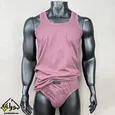 ست رکابی و شورت اسلیپ مردانه CLASSIC FIT پنبه سوپر جناب رنگ کالباسی