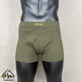 شورت نیمپا پنبه لاکرا SPORT FIT مردانه جناب رنگ زیتونی