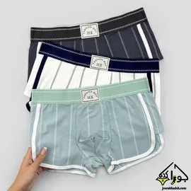 شورت نیمپا اسکاتی مردانه FASHION BOY طرح خطی برند یاشین