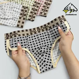 شورت اسلیپ اسکاتی طرح شطرنجی بافت دار برند COTTON